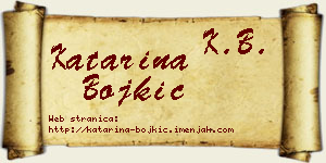 Katarina Bojkić vizit kartica